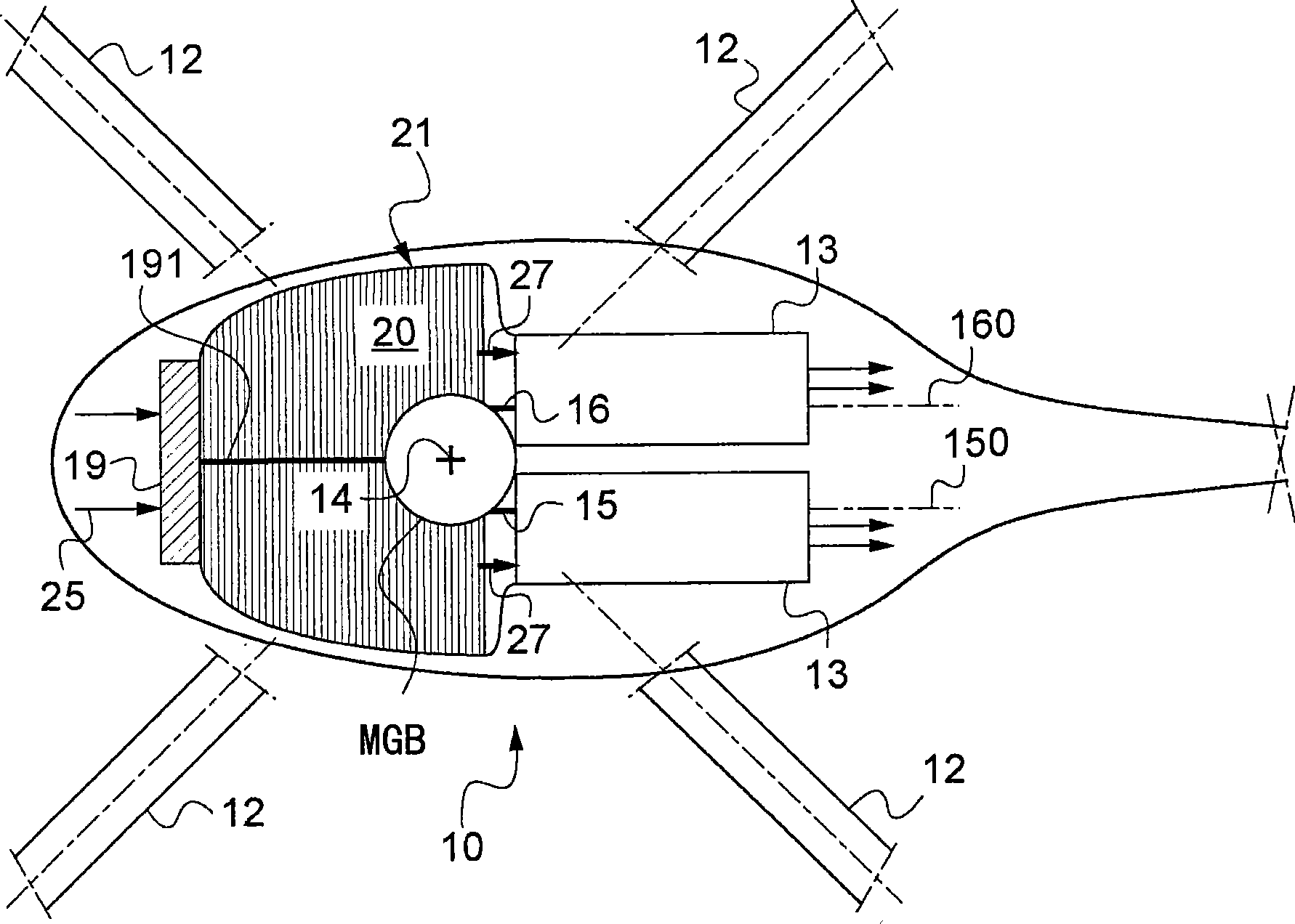 Improvement for rotorcraft equipped with turboshaft engines