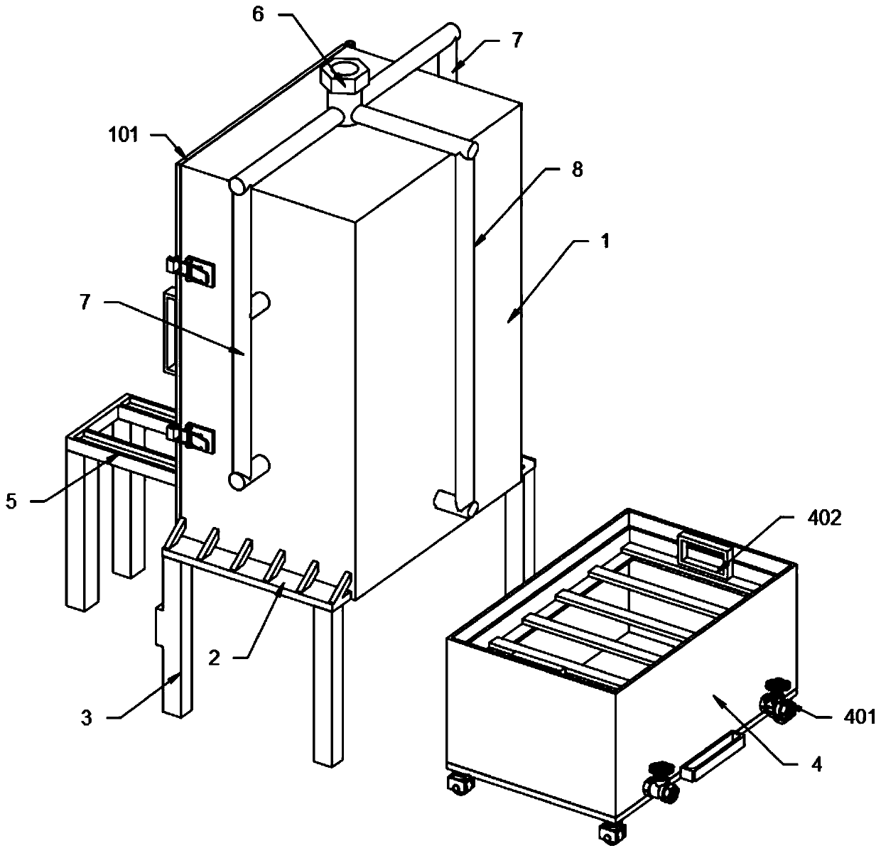 Cleaning device used for polishing mechanical gears after processing