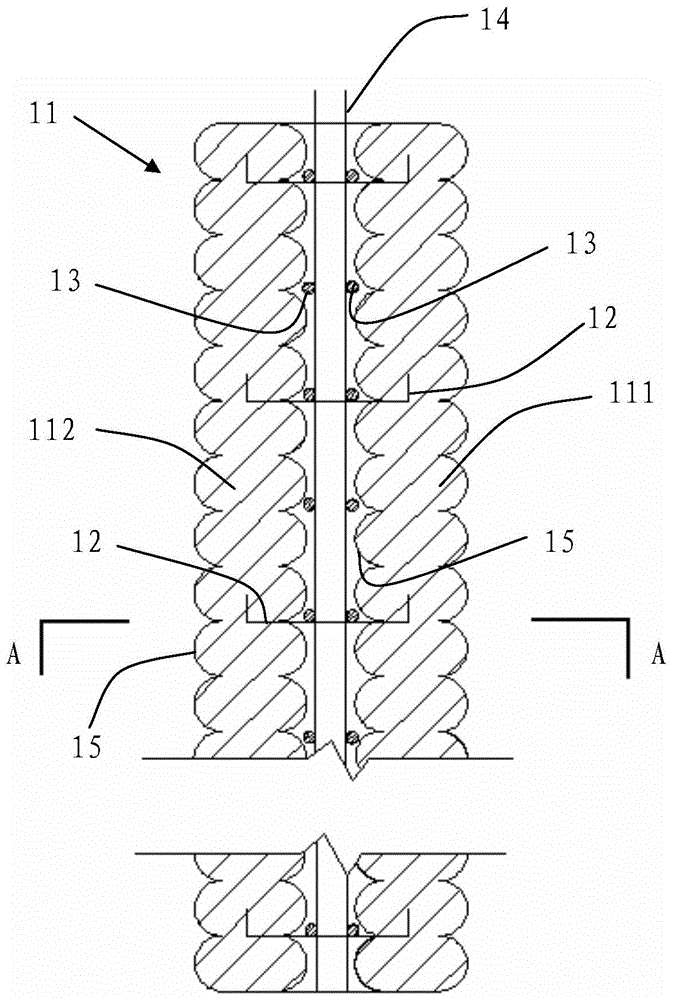 Concrete shear wall structure and its construction method based on 3D printing