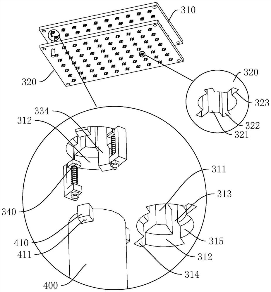 Mattress punching assembly and mattress punching automatic assembly line