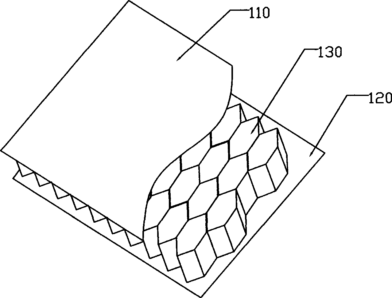 Manufacture use method of furniture type no-frame honeycombed sheet