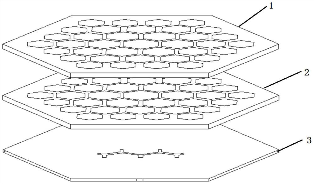 Hexagonal metasurface broadband high-gain antenna