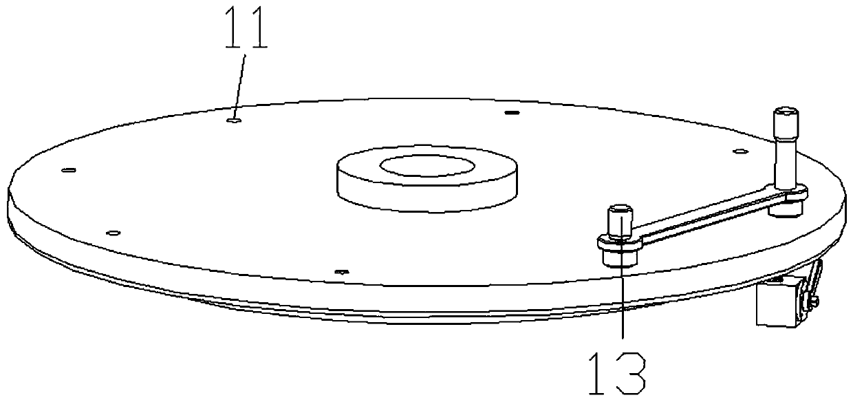 A large flange type workpiece drilling positioning device