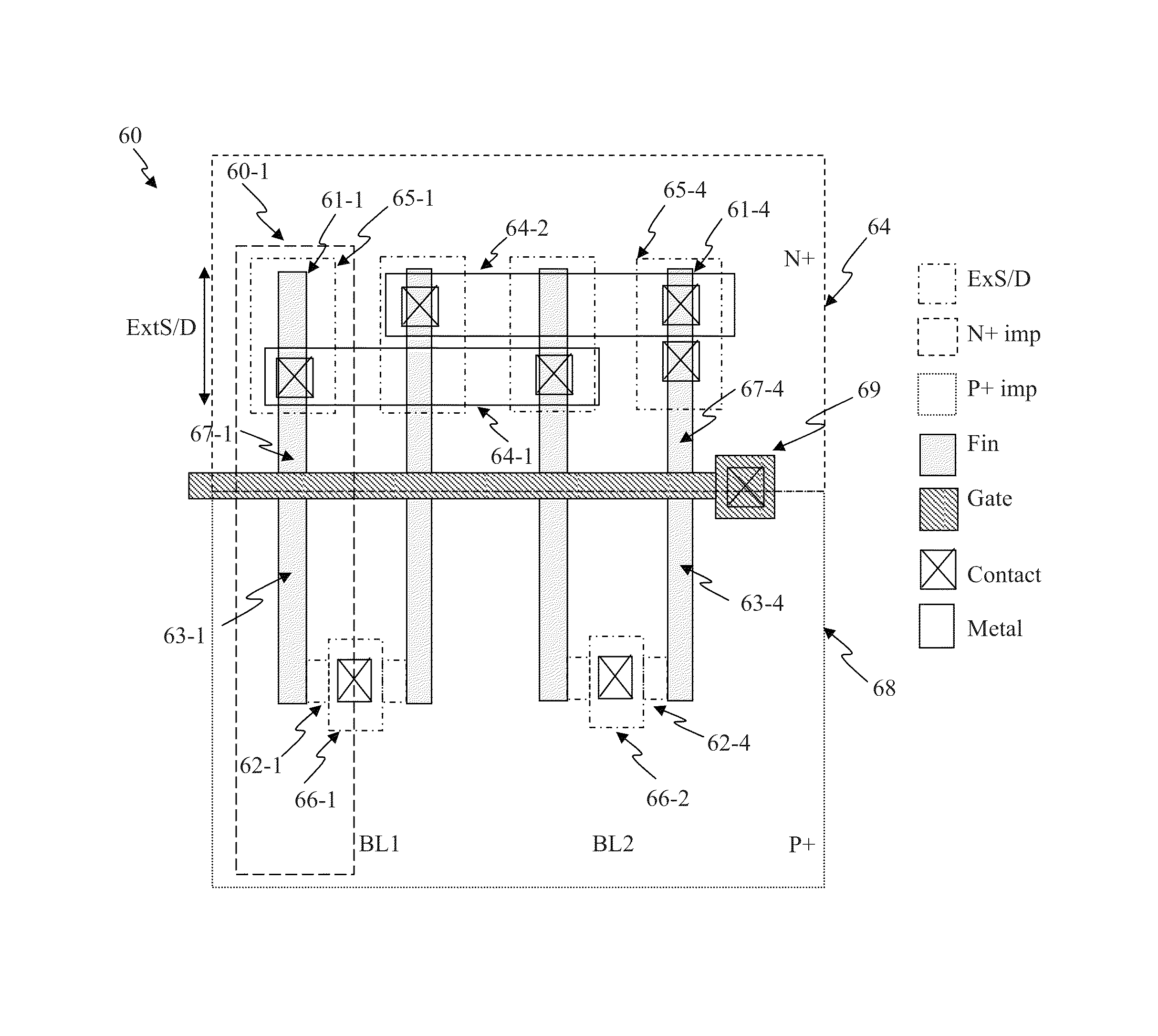 Circuit and system of using FinFET for building programmable resistive devices