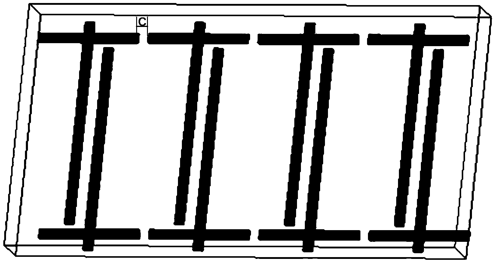 Broadband low-consumption junior unit left-handed material based on double crosses