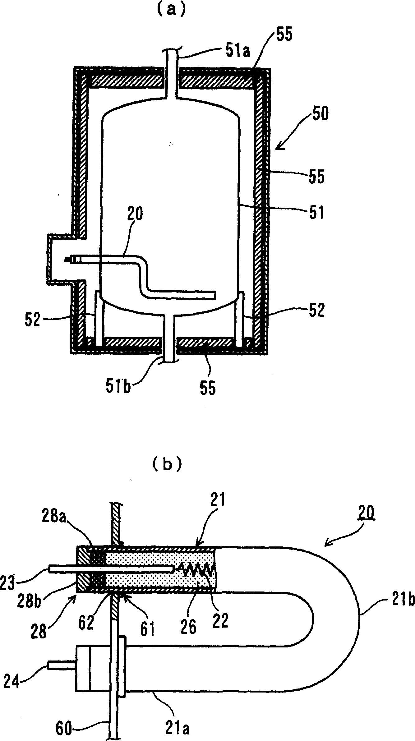 Sheathing heater,its mfg. method and heater