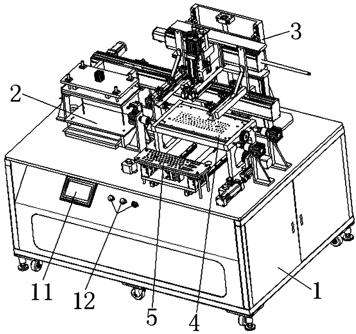 Automatic laminating machine of keyboard thin film