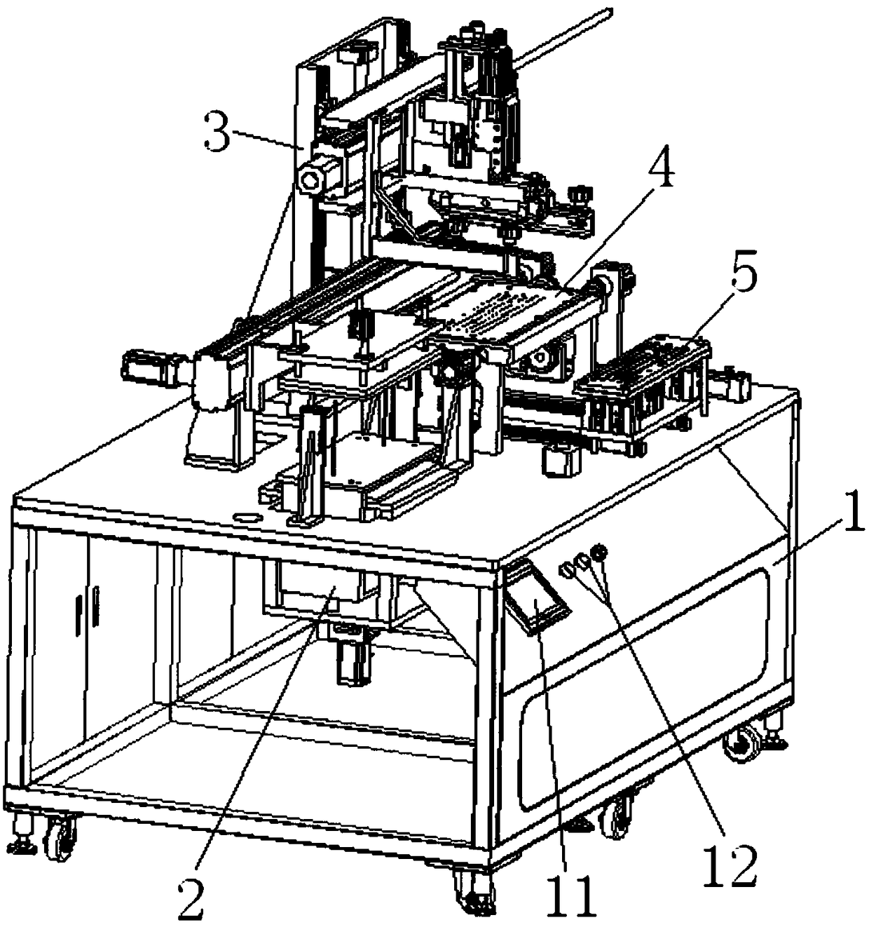 Automatic laminating machine of keyboard thin film