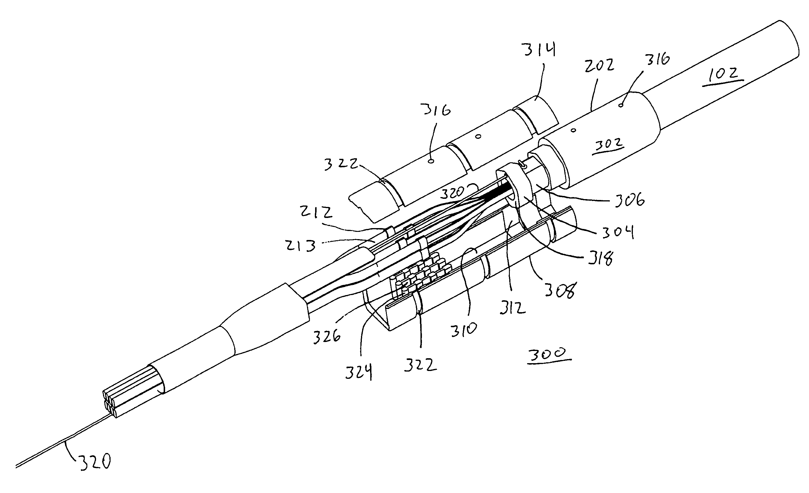 Breakout and connector assemblies for use with high count fiber optic cables