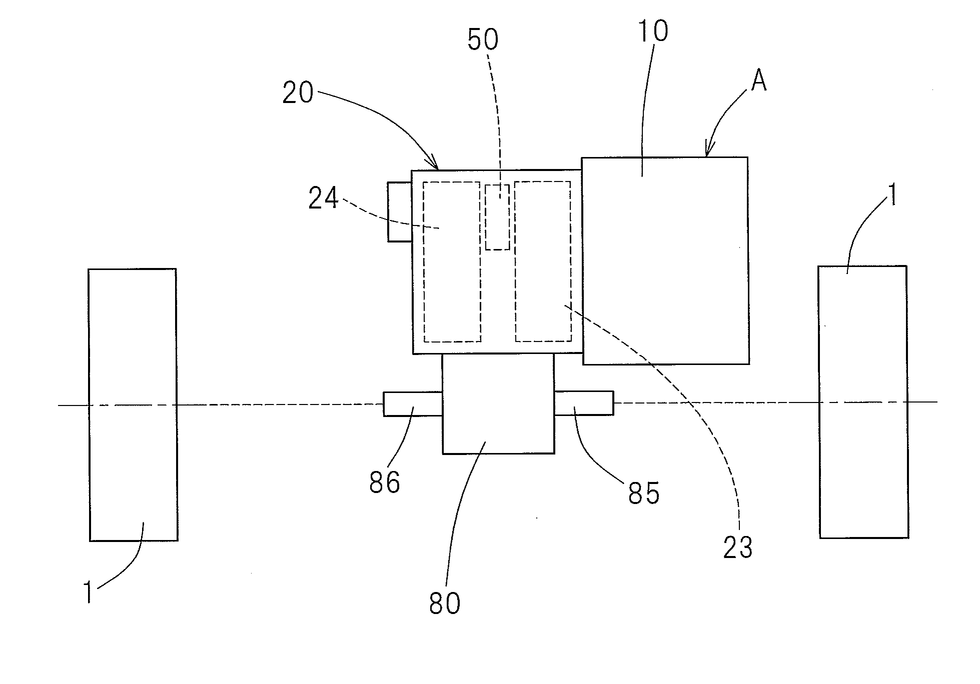 Vehicular motor drive device and automobile