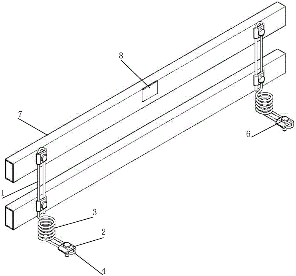 Connecting piece and window alarm guardrail provided with same