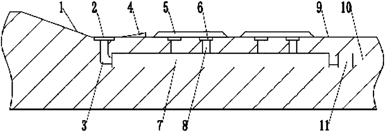 Underground rainwater centralized discharge structure for townhouse