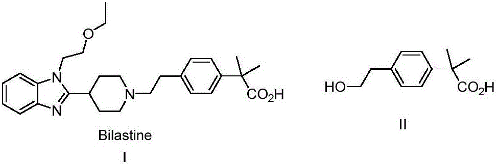 Preparation method of new anti-allergic medicine Bilastine intermediate