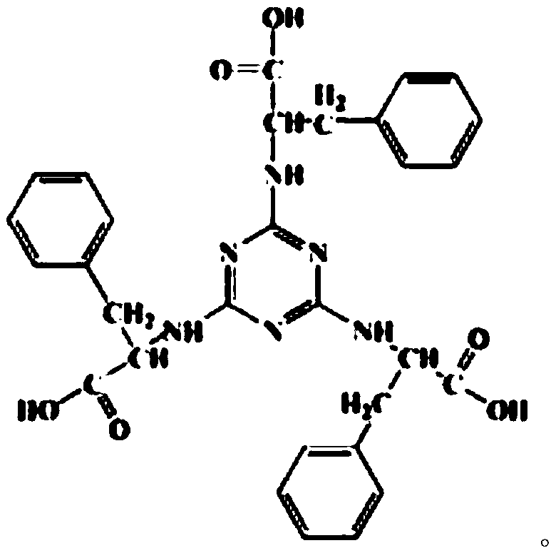 A kind of triazine-based fluorescent probe and its preparation method and application