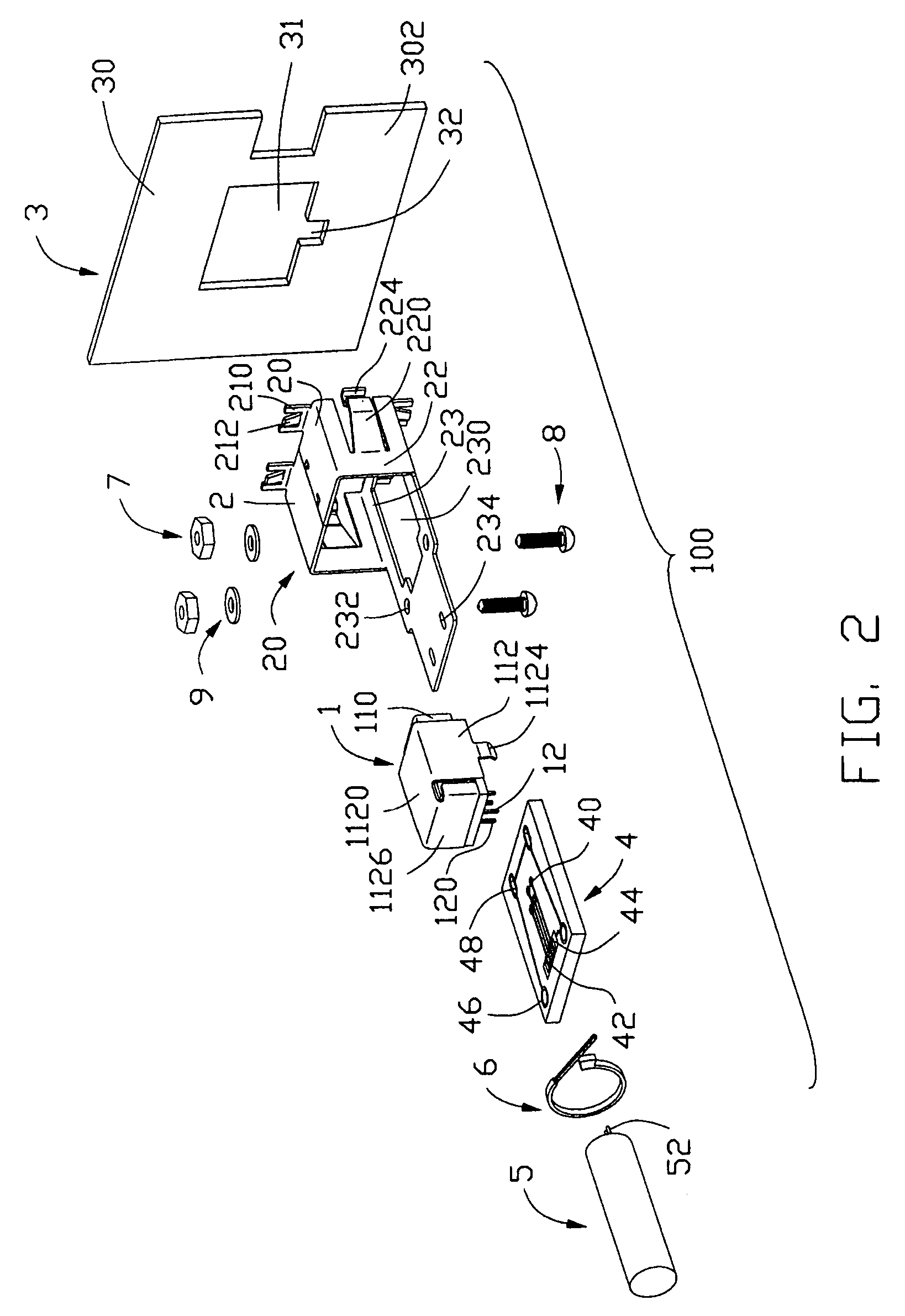 Panel mount cable connector assembly