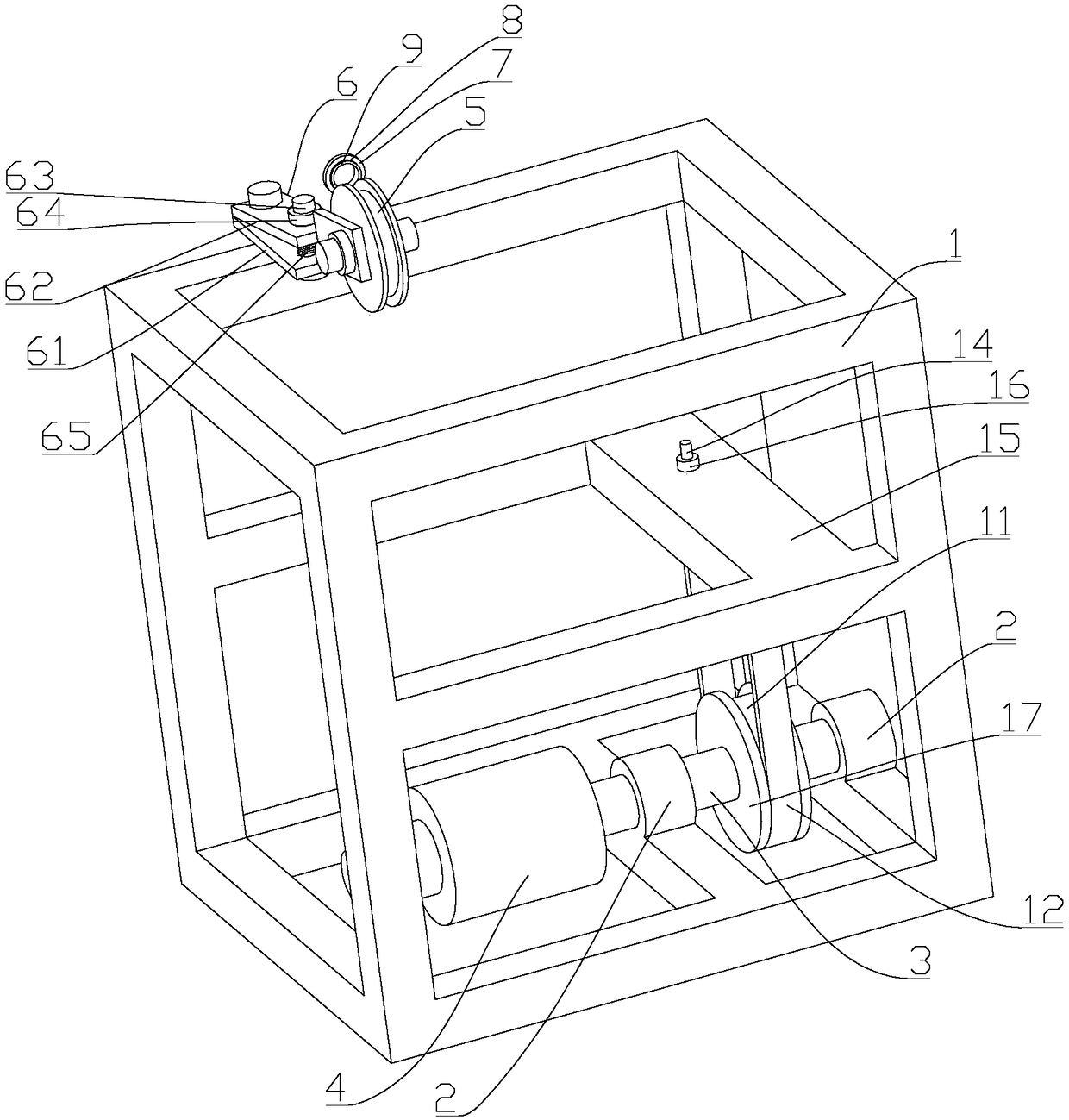 Adjustable wire guide frame for copper covered steel wire