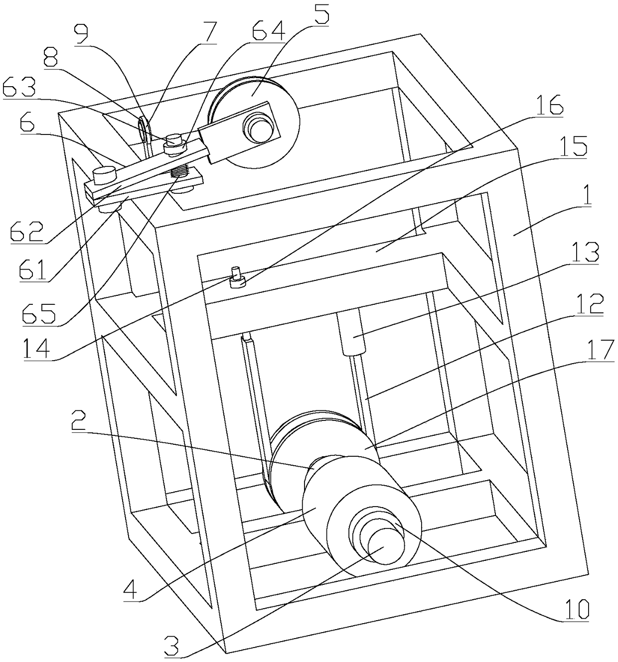 Adjustable wire guide frame for copper covered steel wire