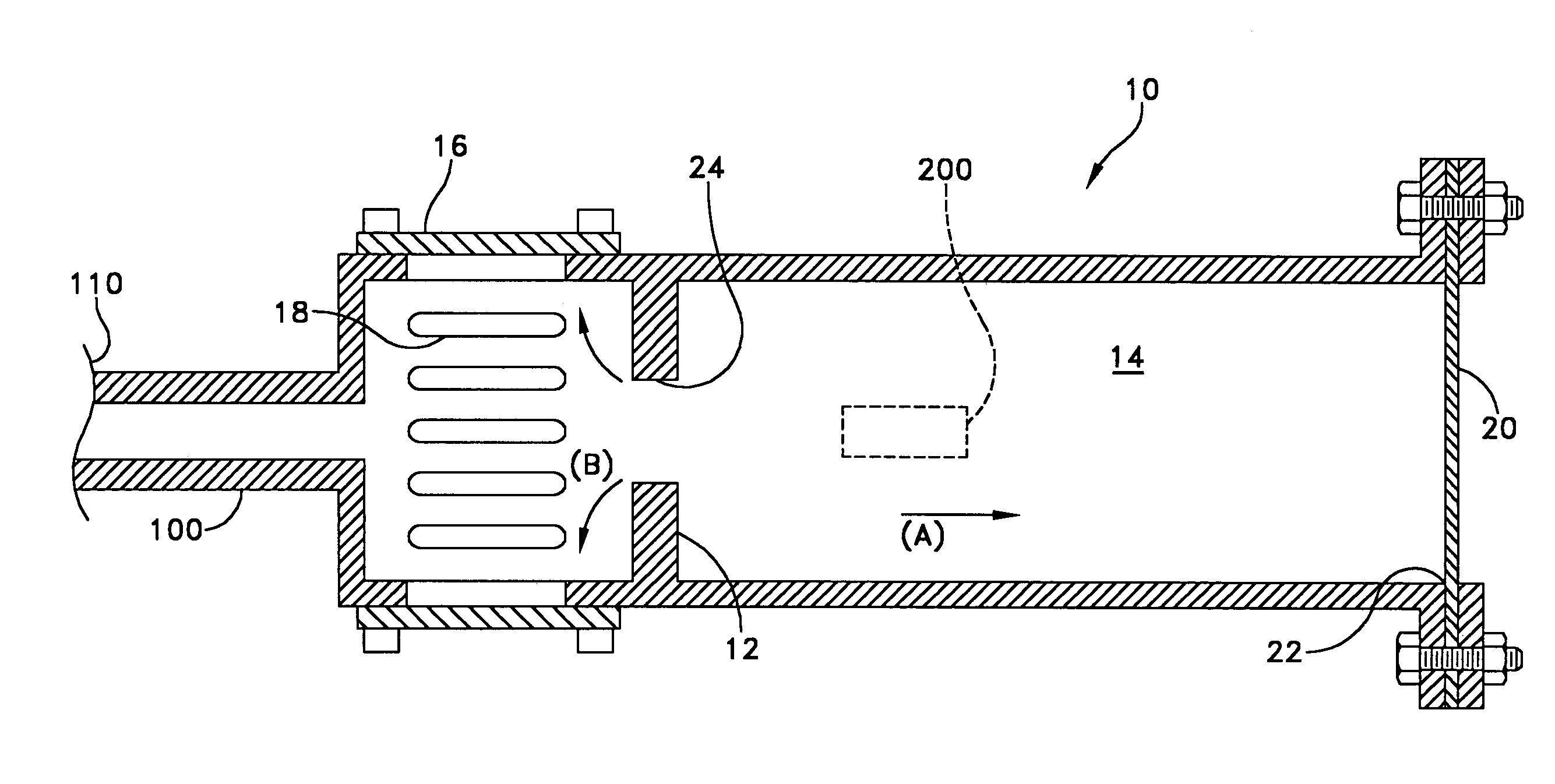 Muzzle break with gas relief membrane for an underwater gun