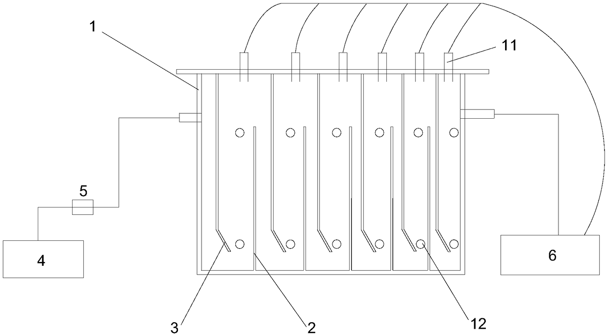 ABR anaerobic baffle plate reactor for cultivating wastewater treatment