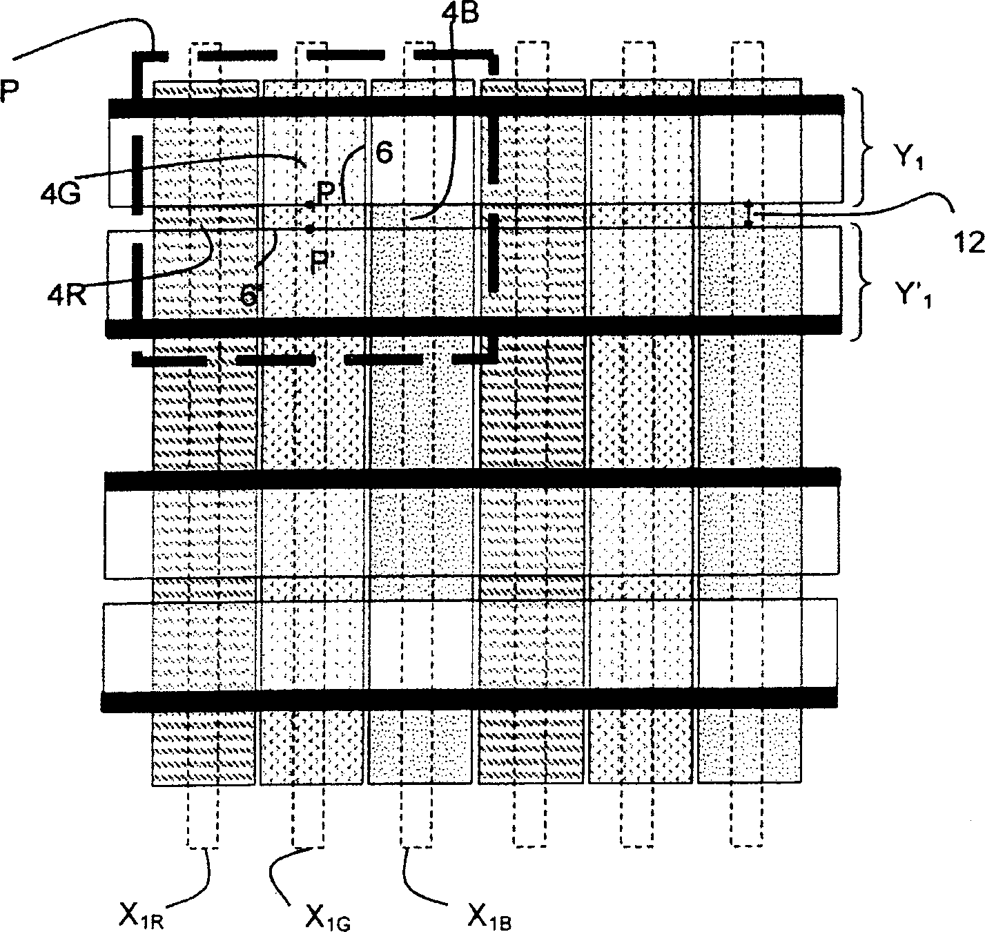 Plasma display panel with coplanar electrodes having inclined discharge edges