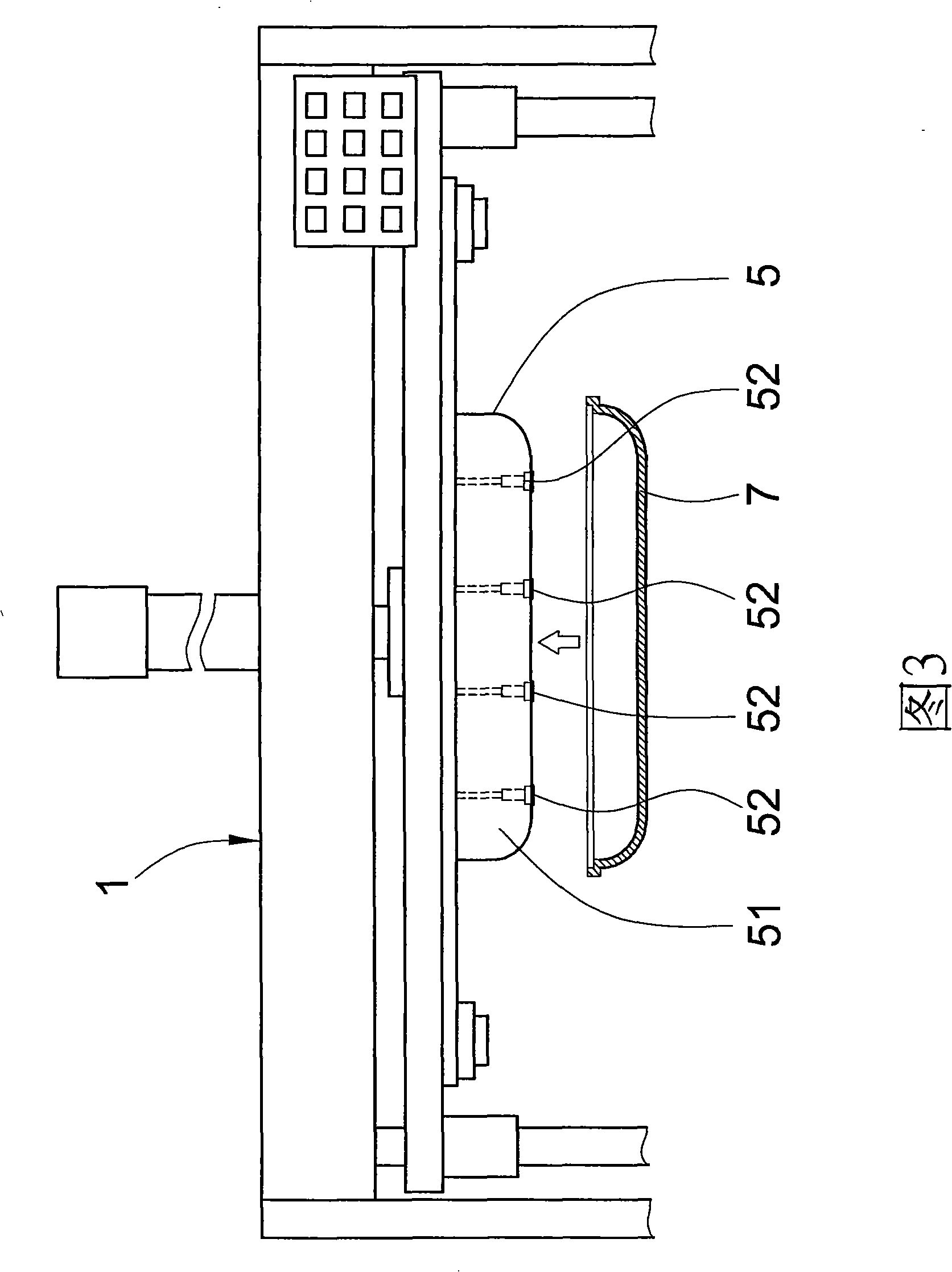 Glue sprayed coating attaching method and attaching device