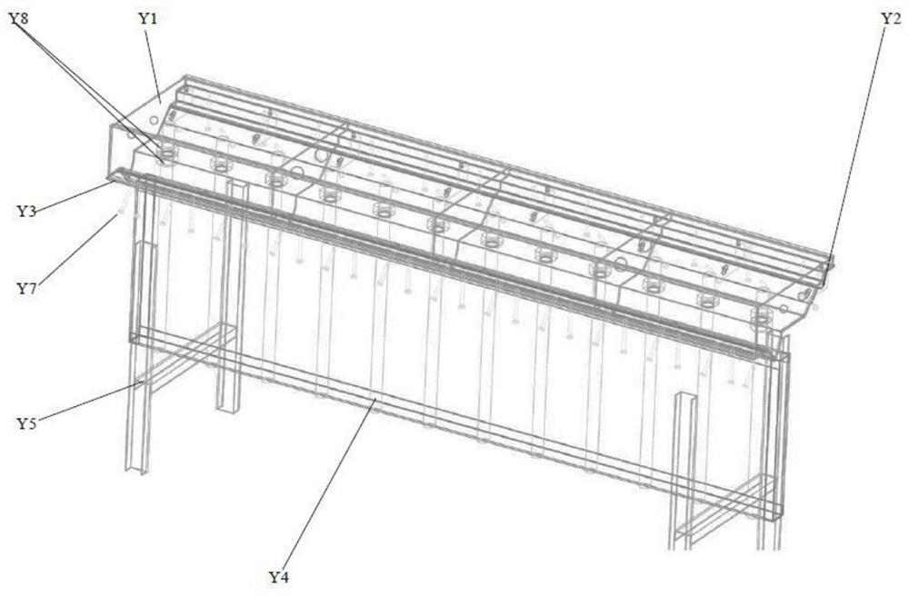 Main anchoring pouring positioning formwork and method for air shield dam installation engineering