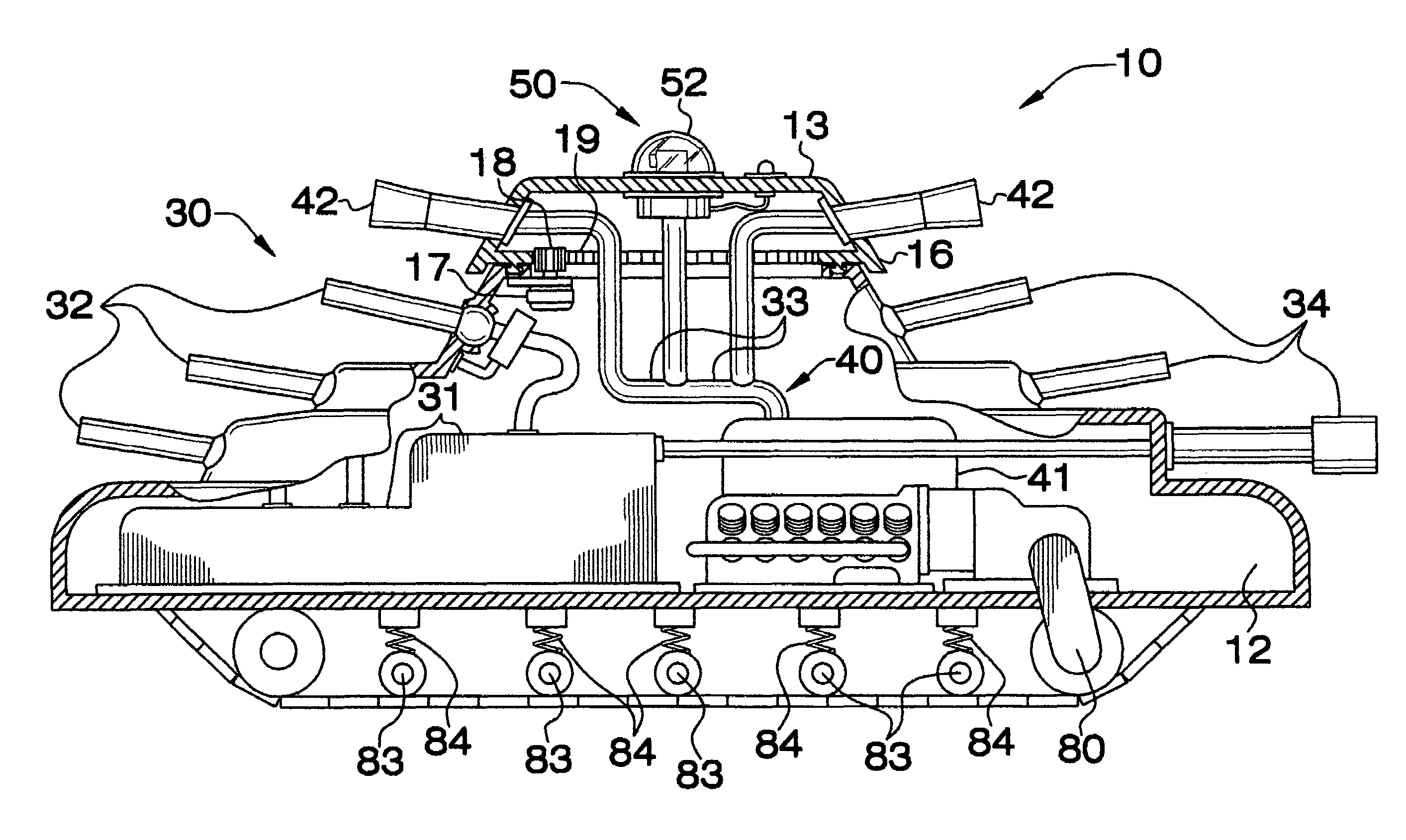 Remotely operable fire-fighting vehicle