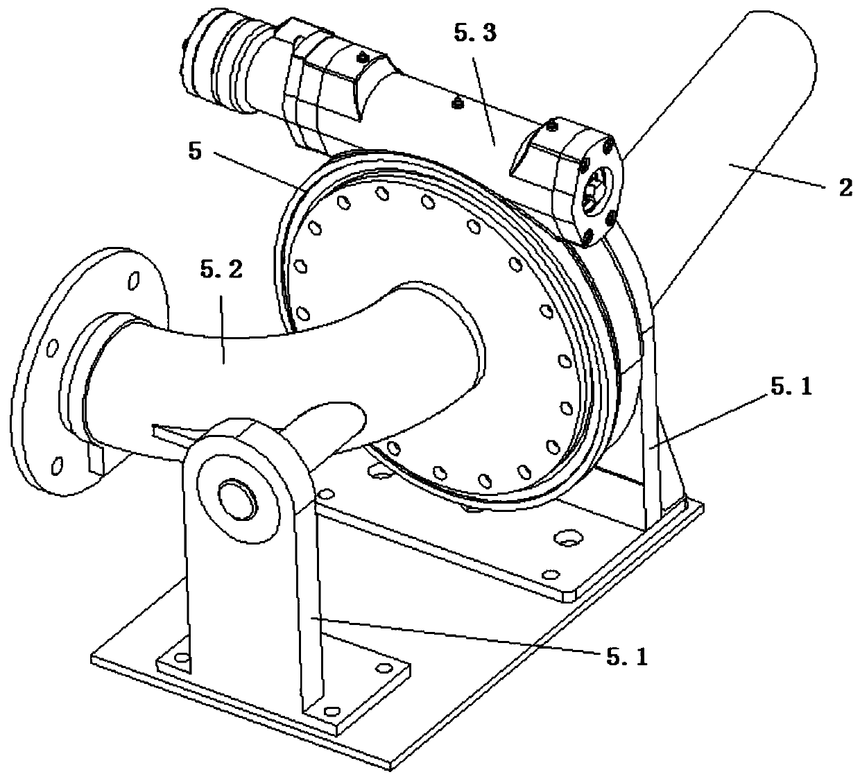 Telescopic pipe set, concrete distributing machine and trolley