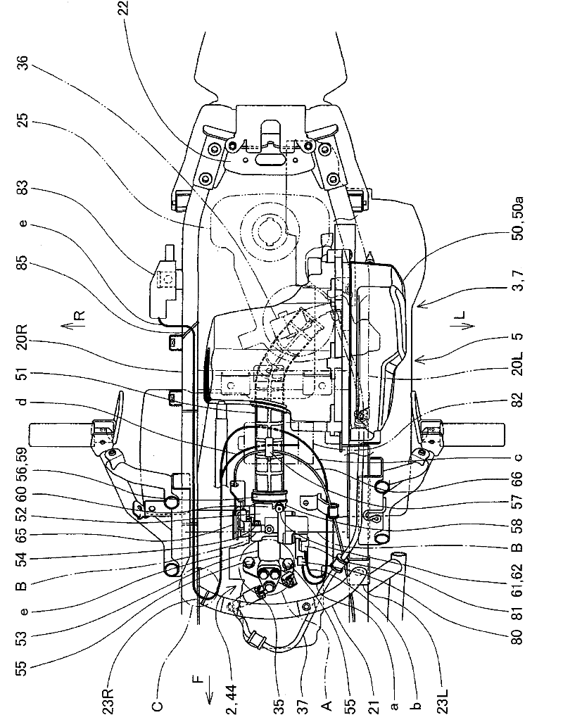 Intake system structure of power unit