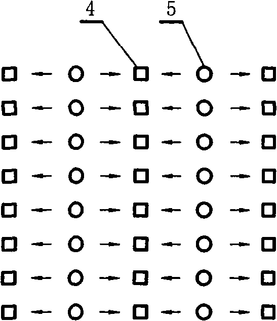 Tridimensional distributed type material stream circulating method and ventilated synthetic energy-saving method