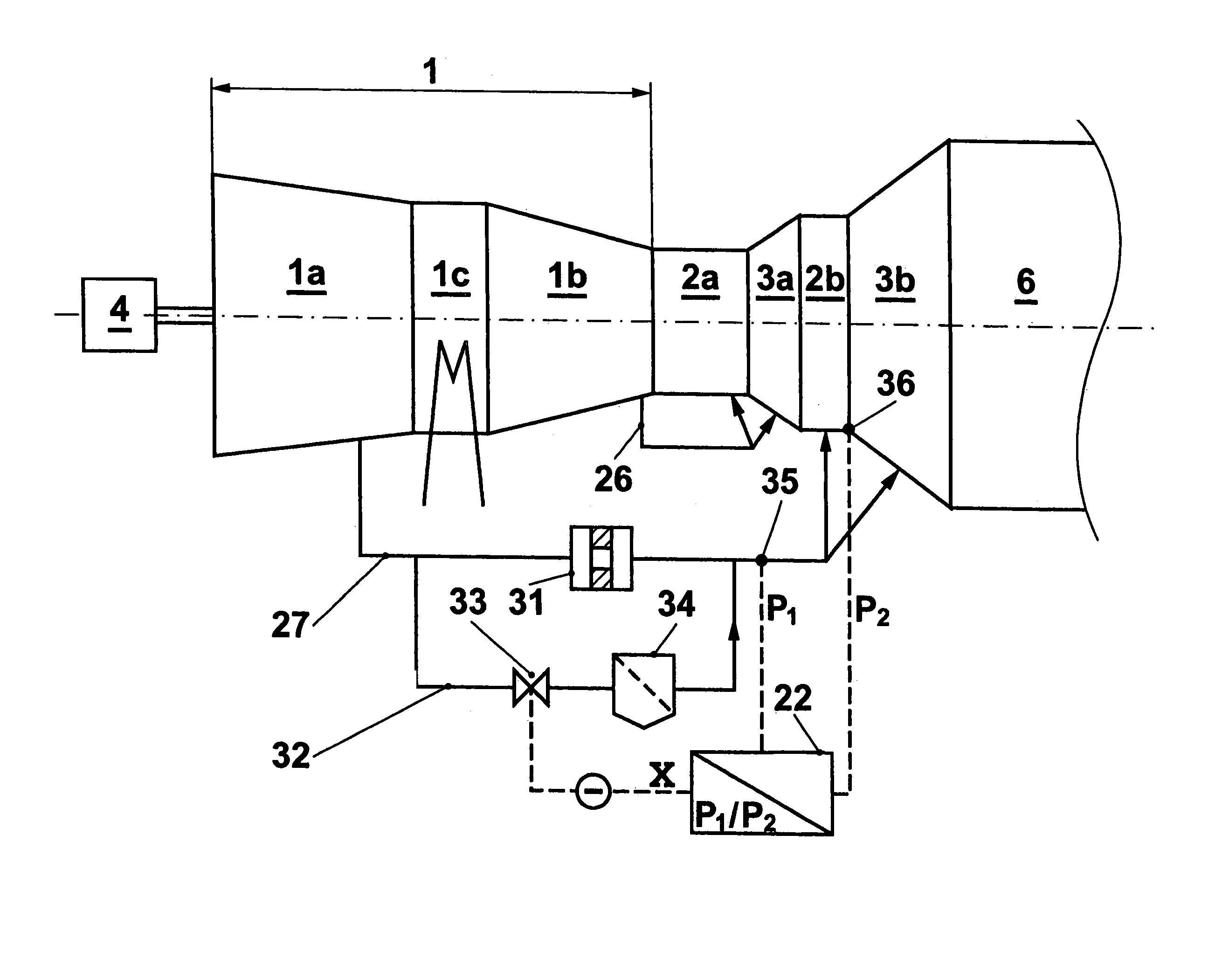 Process for controlling the cooling air mass flow of a gas turbine set