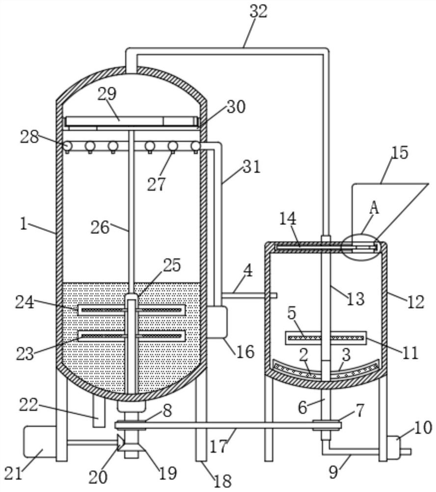 Efficient hydrogen chloride tail gas absorption device