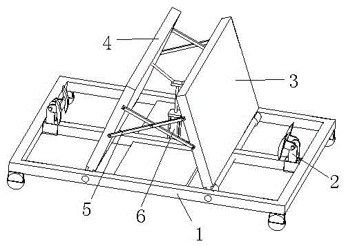 An anti-slip glass transport vehicle