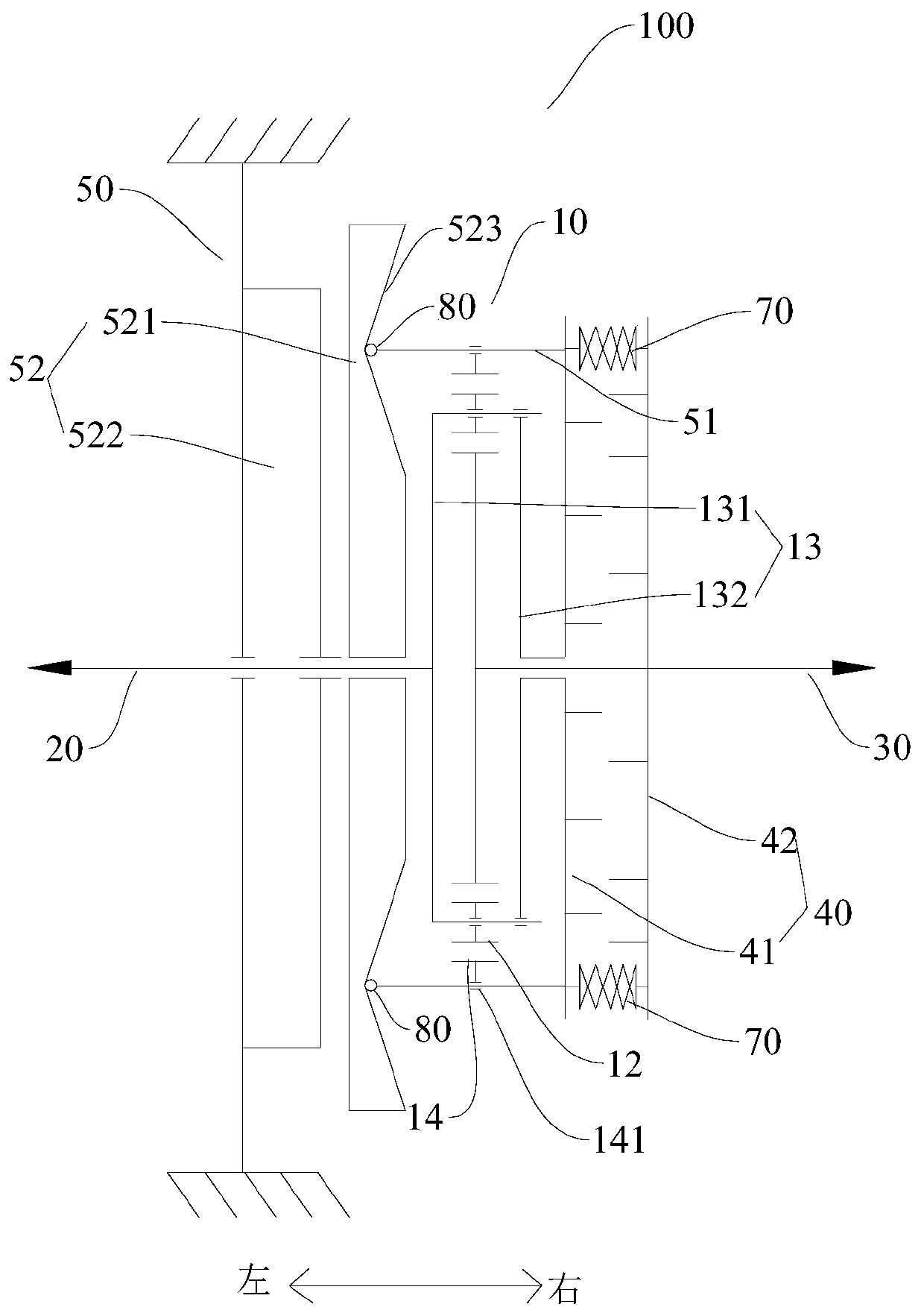 Driveshaft locking device and power drive system and vehicle