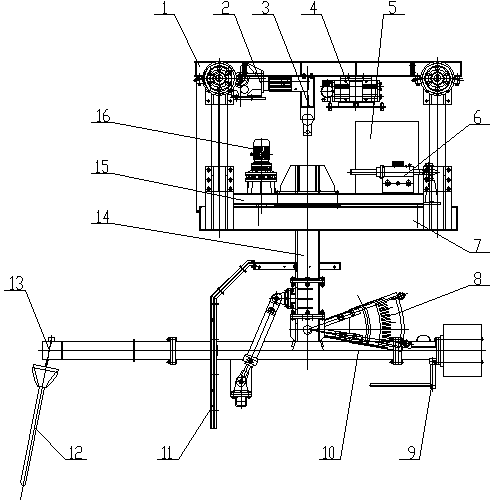 Suspension type skimbar putting device