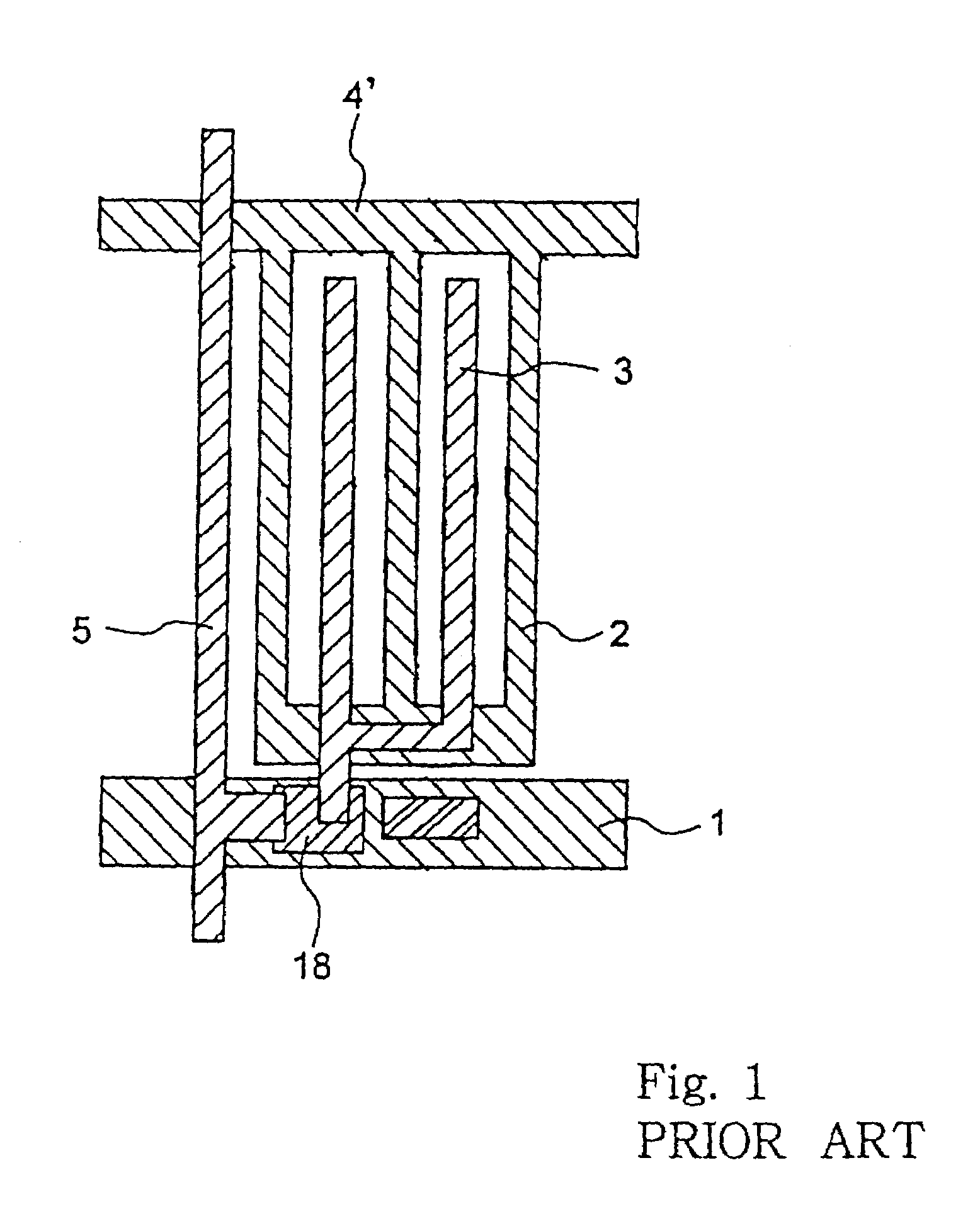 Liquid crystal display panel with wide column spacers for keeping gap constant and process for fabrication thereof