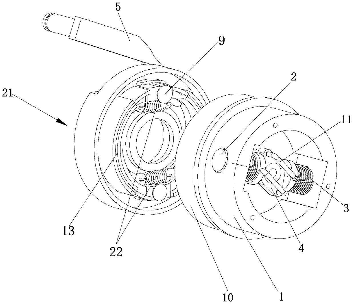 A brake with a speed-limiting function