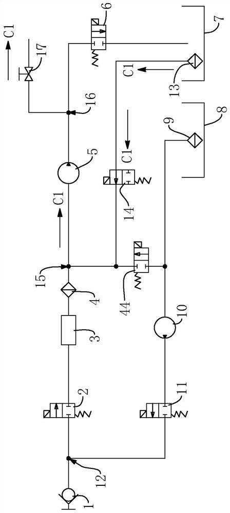 Gearbox oil changing method and gearbox oil changing equipment