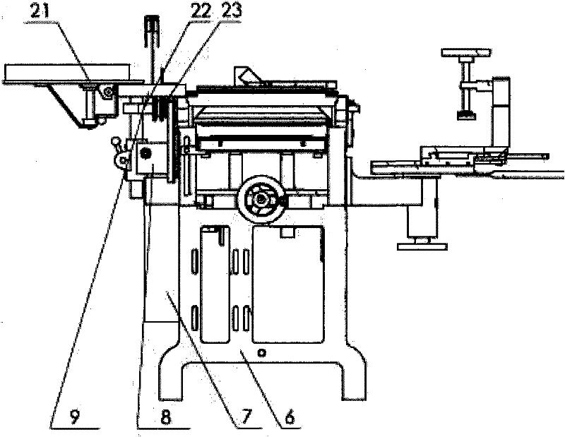 A multifunctional woodworking machine tool sawing mechanism