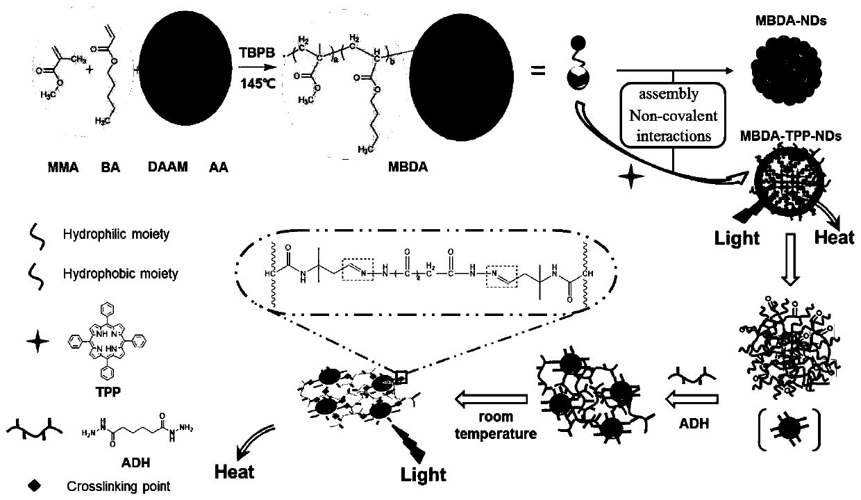 A red light responsive shape memory polymer material and preparation method thereof