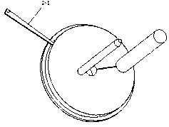 Rotatable mold for long cylindrical plastic part of mold core