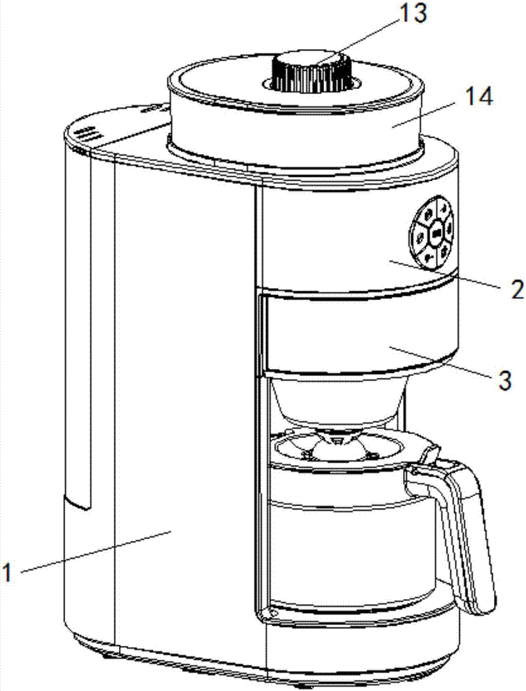 Ground bean dripping coffee maker