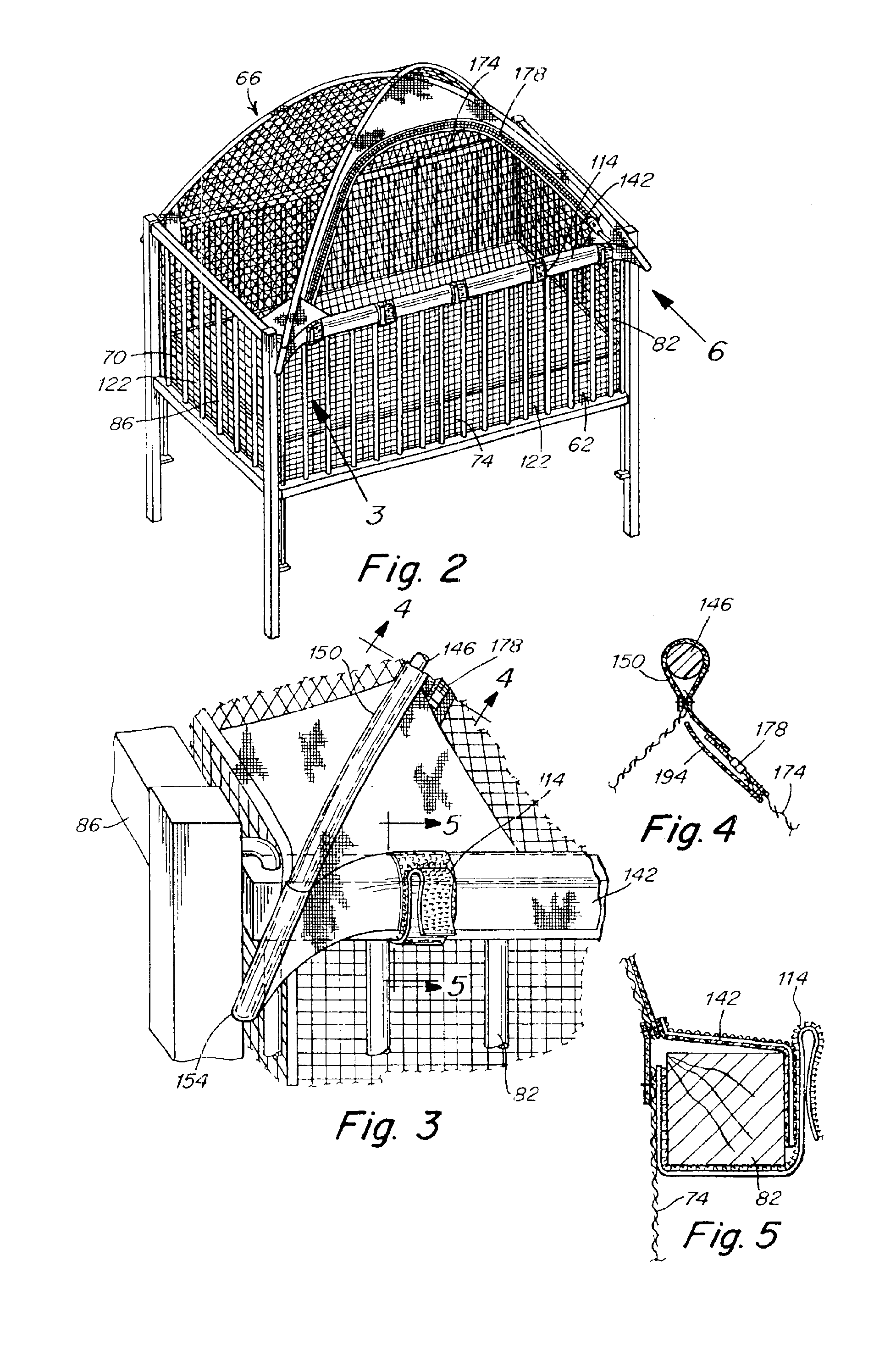 Crib and playpen protective enclosure