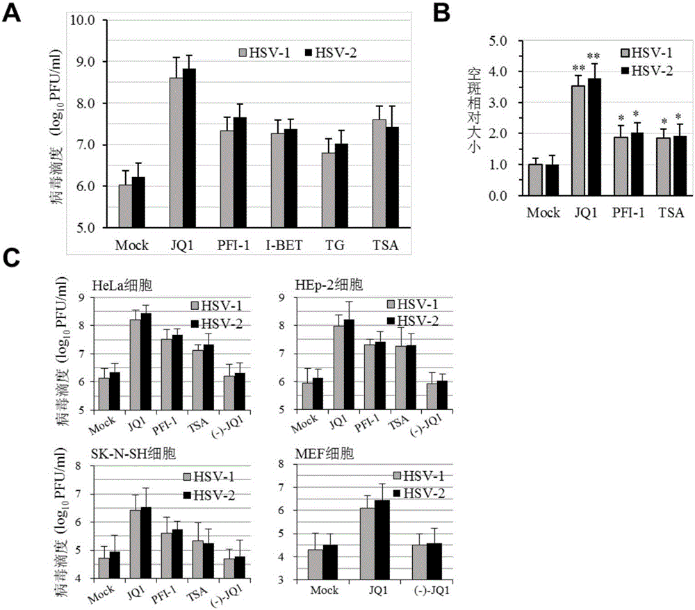 Compounds accelerating duplication of herpes simplex virus and application