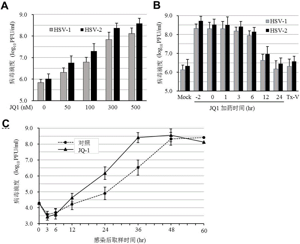 Compounds accelerating duplication of herpes simplex virus and application