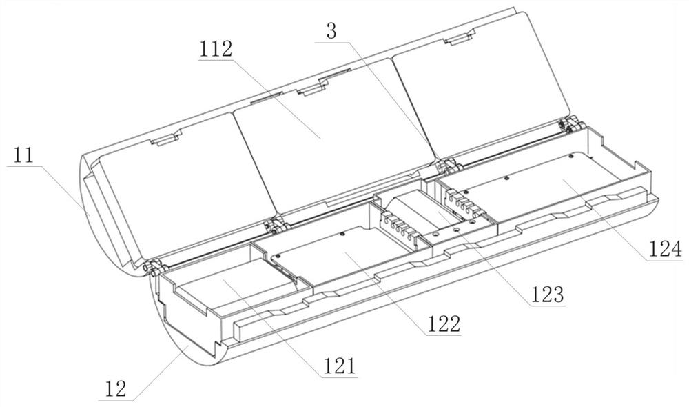 Submarine optical cable splitter supporting electric switching function