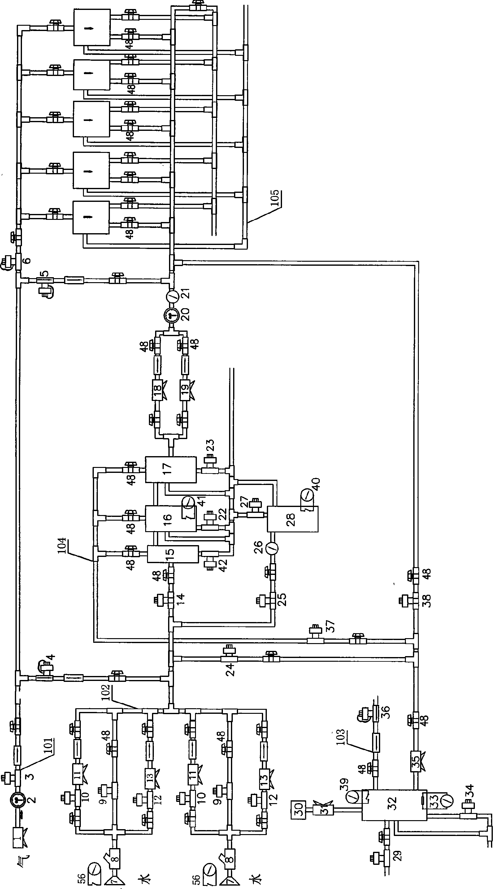 Pretreatment pipe system for on-line monitoring of water quality and quantity