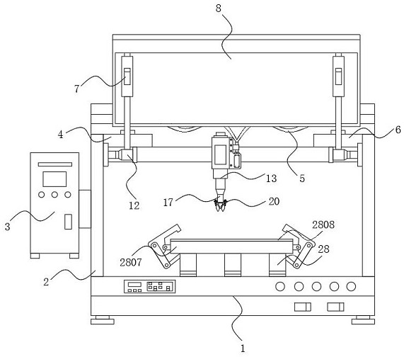 Triaxial sensor production equipment with positioning etching function