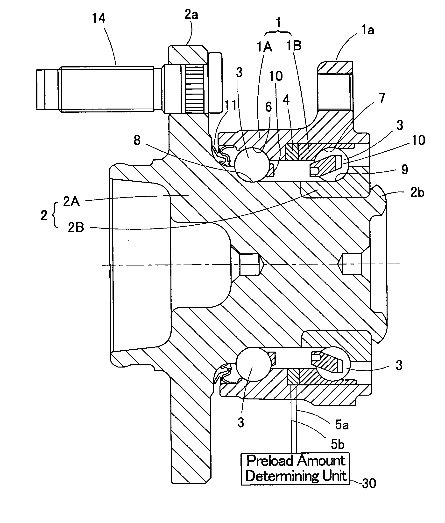 Bearing device for wheel