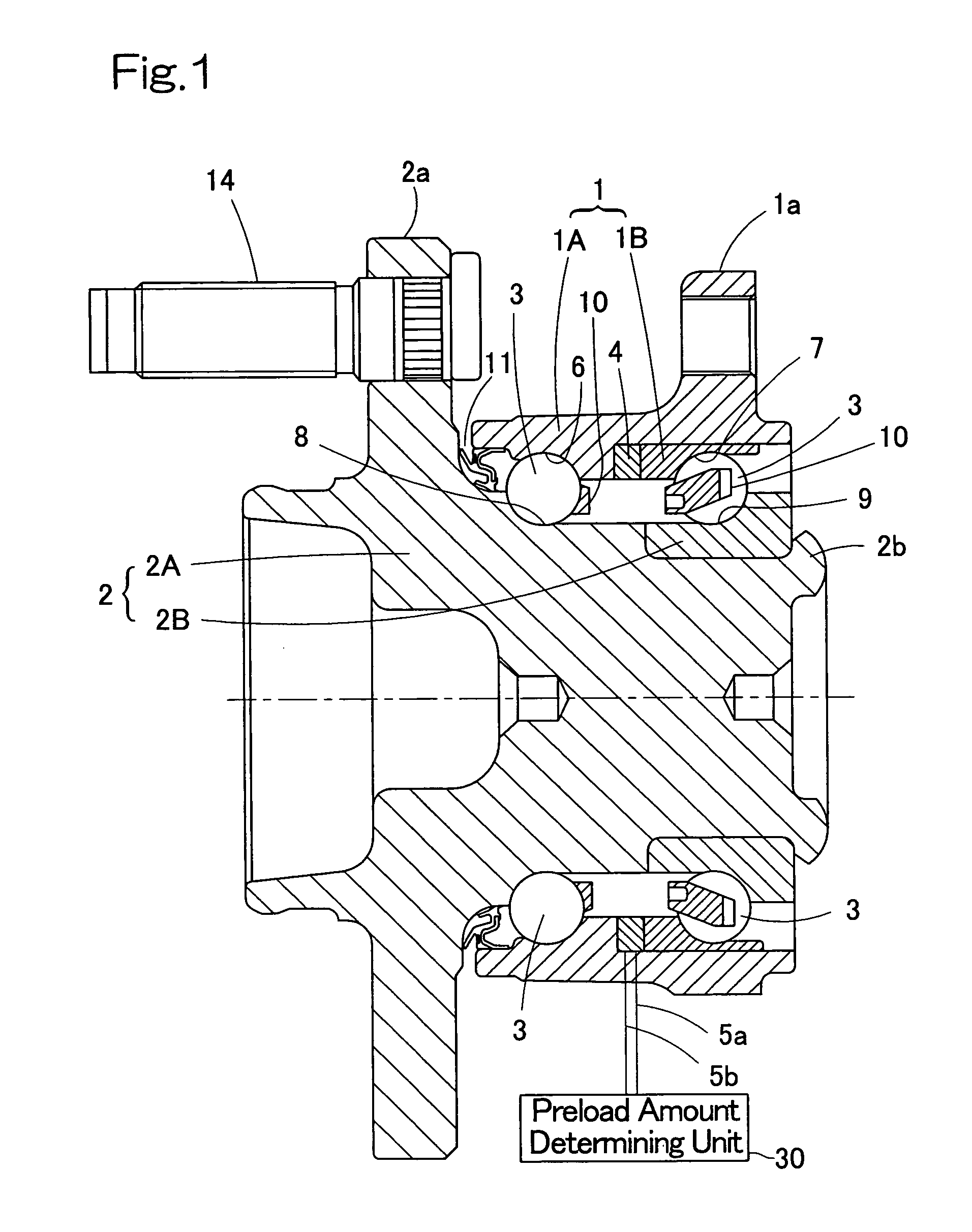 Bearing device for wheel